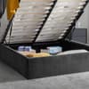 Langham Grey Velvet Ottoman Storage Bed