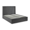 Langham Grey Velvet Ottoman Storage Bed