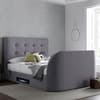 Lannister Light Grey Fabric Electric TV Bed