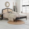 Leonie Black Rattan Wooden Bed