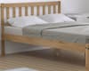 Lisbon Waxed Pine Wooden Bed