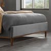 Lincoln Grey Velvet Winged Bed