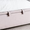 Lindisfarne Stone Grey Fabric Ottoman Storage Bed