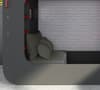 PodBed Grey and Red Gaming High Sleeper with Grey Sofa