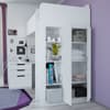 Loft Station White Wooden High Sleeper Storage Bed