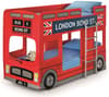 London Bus Red Wooden Kids Theme Bunk Bed