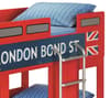 London Bus Red Wooden Kids Theme Bunk Bed