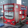 London Bus Kings Cross Red Wooden Bunk Bed