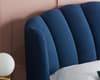 Lottie Blue Fabric Winged Ottoman Bed Frame