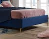 Lottie Blue Fabric Ottoman Bed Frame