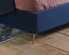 Lottie Blue Fabric Winged Ottoman Bed Frame