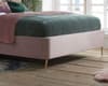 Lottie Pink Fabric Winged Ottoman Bed Frame
