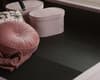 Lottie Pink Fabric Winged Ottoman Bed Frame