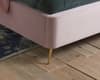 Lottie Pink Fabric Winged Ottoman Bed Frame