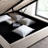 Aurora Stone Velvet Ottoman Bed