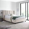 Aurora Stone Velvet Ottoman Bed