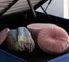 Loxley Blue Velvet Fabric Ottoman Storage Bed