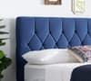 Loxley Blue Velvet Fabric Ottoman Storage Bed