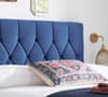 Loxley Blue Velvet Fabric Ottoman Storage Bed