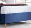Loxley Blue Velvet Fabric Ottoman Storage Bed