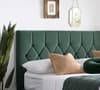 Loxley Green Velvet Fabric Ottoman Storage Bed