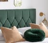Loxley Green Velvet Fabric Ottoman Storage Bed