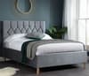 Loxley Grey Velvet Bed