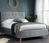 Loxley Grey Velvet Fabric Ottoman Storage Bed