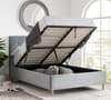 Loxley Grey Velvet Fabric Ottoman Storage Bed