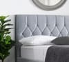 Loxley Grey Velvet Fabric Ottoman Storage Bed