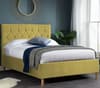 Loxley Mustard Velvet Fabric Ottoman Storage Bed