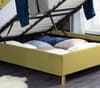 Loxley Mustard Velvet Fabric Ottoman Storage Bed