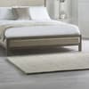 Lucie Ivory and Light Oak Fabric and Wooden Bed