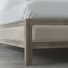 Lucie Ivory and Light Oak Fabric and Wooden Bed
