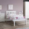 Luna White Wooden Bed Frame