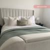 Luther Natural Fabric Winged Ottoman Electric Media TV Bed