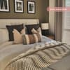 Luther Natural Fabric Winged Ottoman Electric Media TV Bed