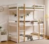 Lydia White Wooden 3 Tier Triple Sleeper Bunk Bed