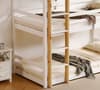 Lydia White Wooden 3 Tier Triple Sleeper Bunk Bed