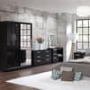 Lynx 2 Door Sliding Mirrored Wardrobe Black