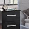 Lynx 3 Drawer Bedside Table Black