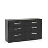 Lynx 6 Drawer Chest Black