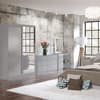 Lynx Grey 2 Door Sliding Wardrobe with Mirror