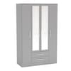 Lynx Grey 4 Door 2 Drawer Wardrobe with Mirror