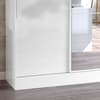 Lynx 2 Door Sliding Mirrored Wardrobe White