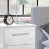 Lynx 3 Drawer Bedside Table White