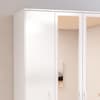 Lynx 4 Door Combination Mirrored Wardrobe White