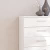 Lynx 5 Drawer Chest White