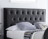 Lyon Charcoal Grey Velvet Fabric Ottoman Electric Media TV Bed
