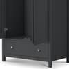 Maine Anthracite 2 Door Wooden Combination Wardrobe